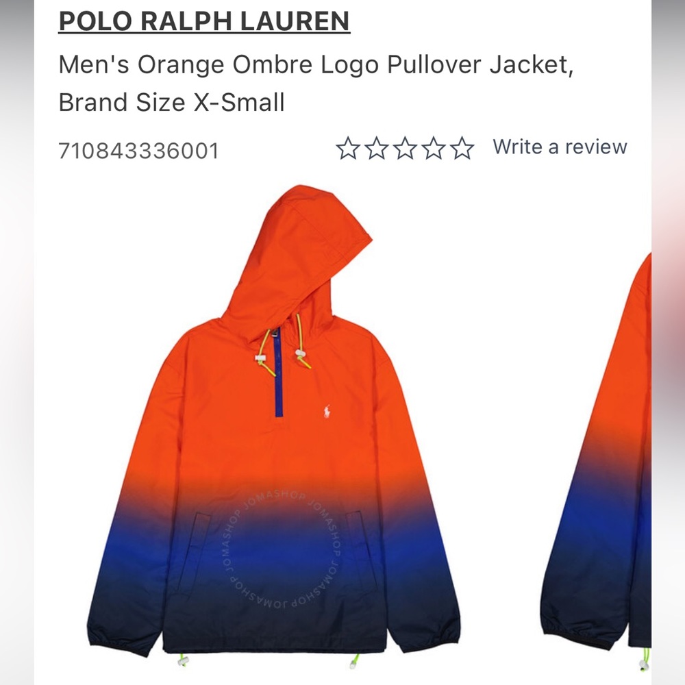 X-L Ralph Lauren Polo pullover chest zip hoodie windbreaker.